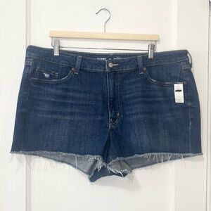 NWT Old Navy Women's High Waisted OG Straight Cut-Off Jean Shorts 3", Size 20